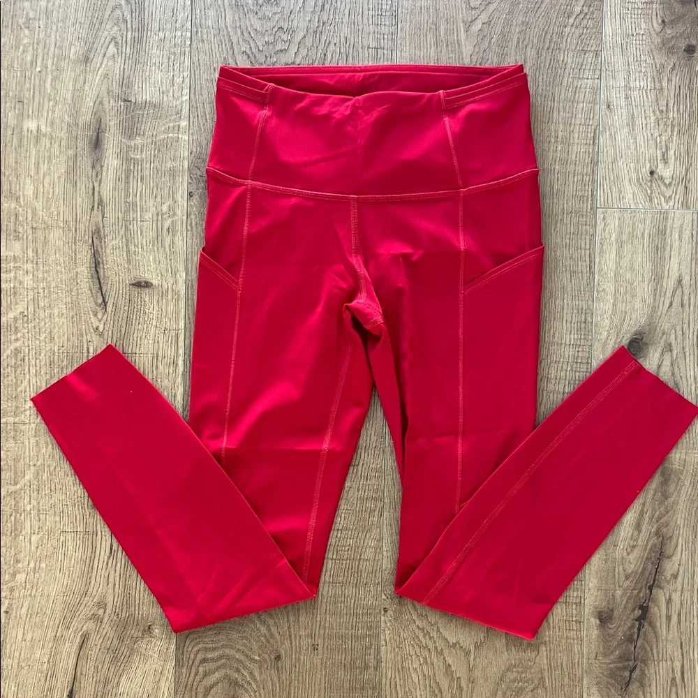 NWOT Lululemon Athletica Bold Red Leggings Size S